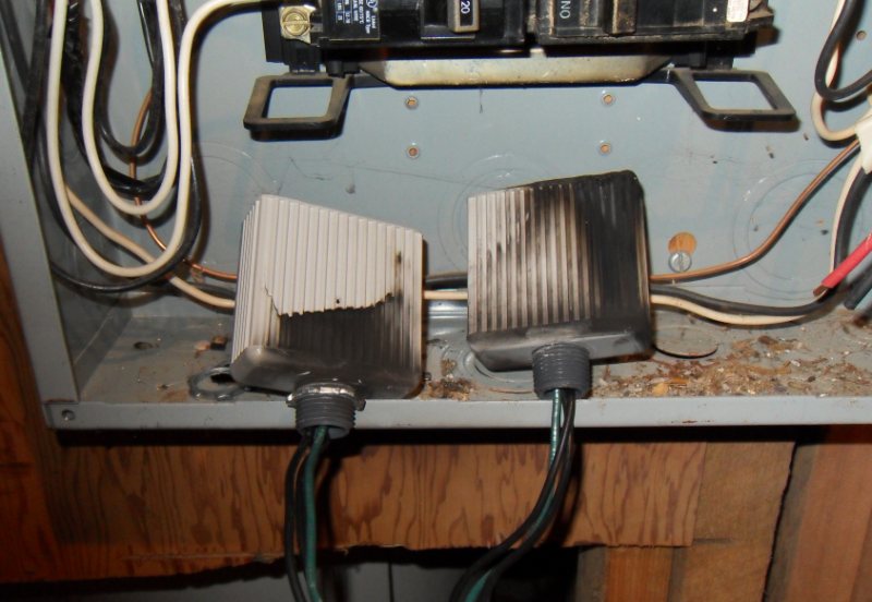 Blown surge protectors -- they sacrificed themselves but did their job!