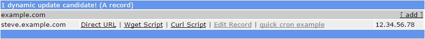 Dynamic DNS Update Candidates List