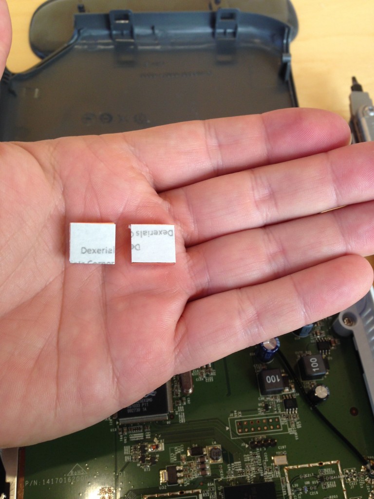 The heat sinks had their own adhesive, but I don't roll like that.