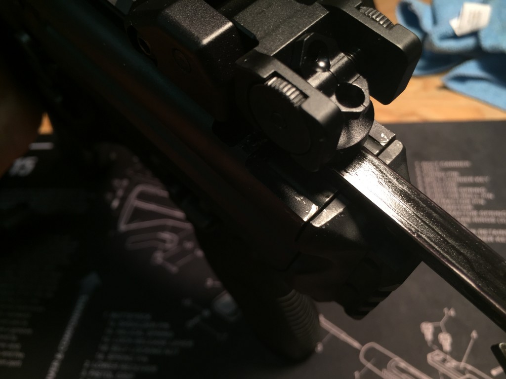 Damage caused by my MPX's charging handle to the upper.