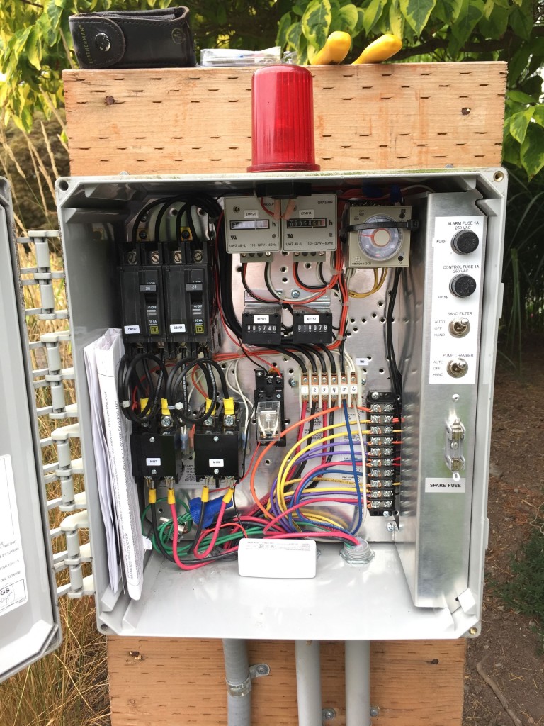 Relay assembly and wireless sensor installed in the septic control box.