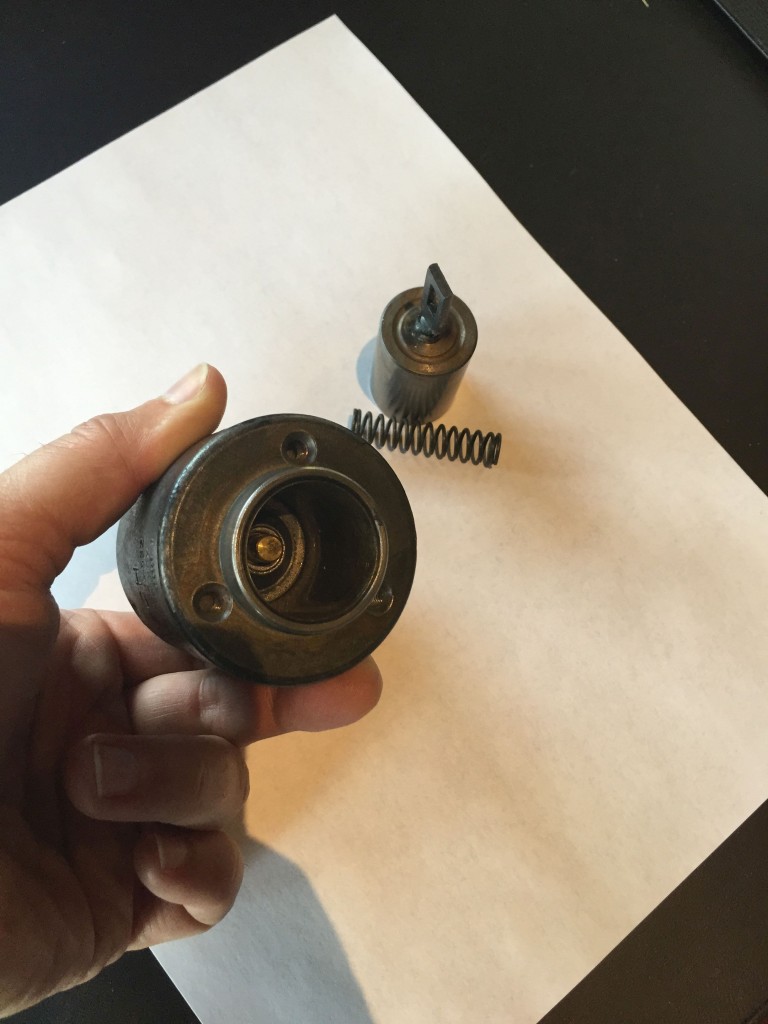 Inside my solenoid sleeve.
