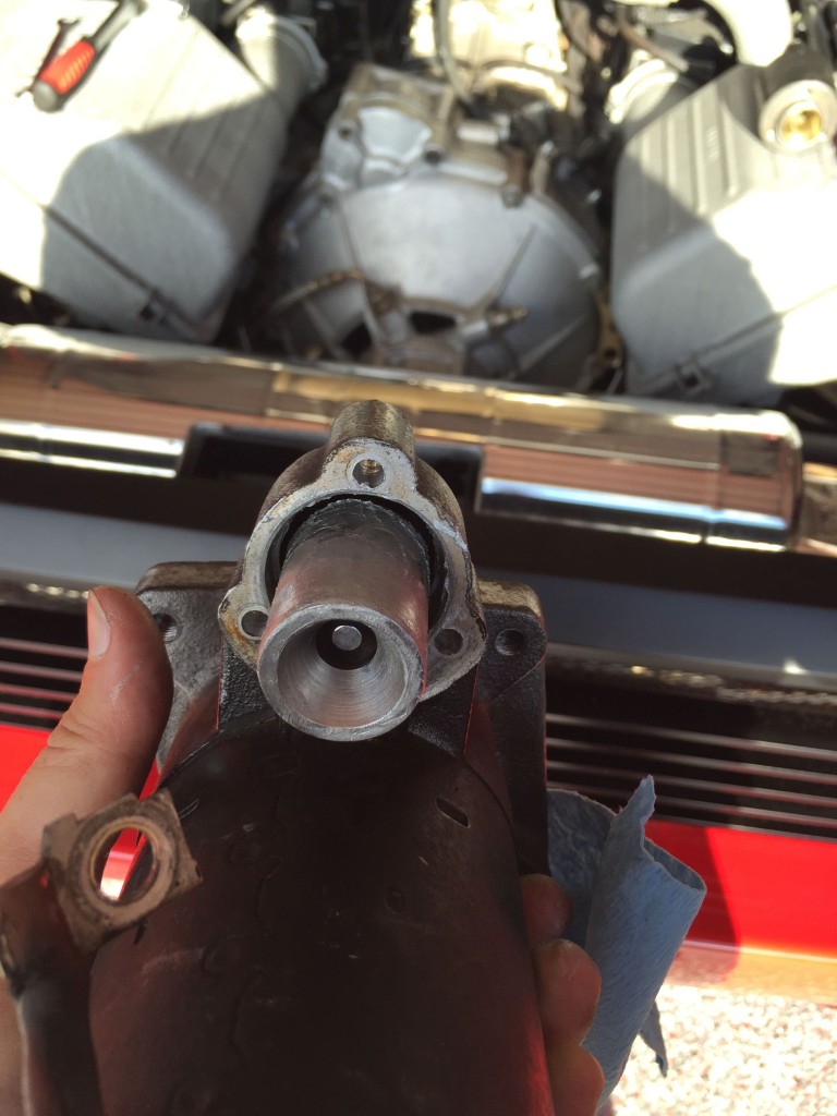Steel piston in place.