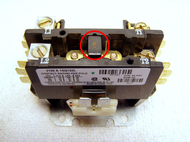Press this button to close the circuit on your contactor