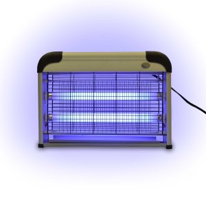 It glows and eerie blue that bugs can't resist