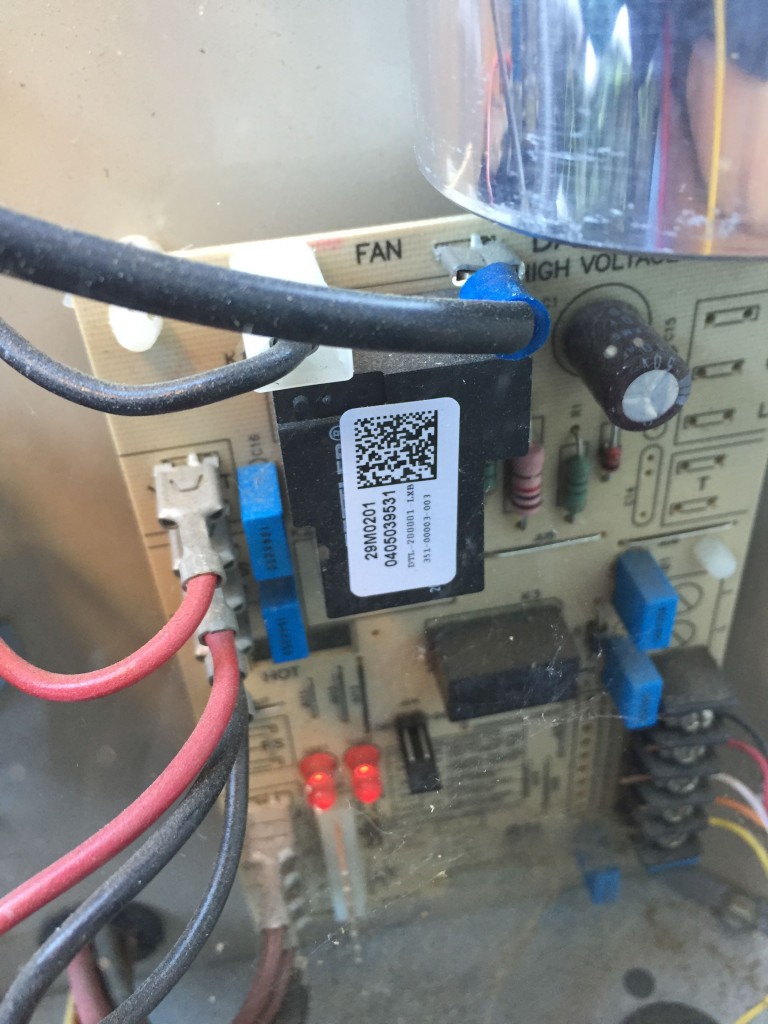 Black wire to the FAN terminal on the control board
