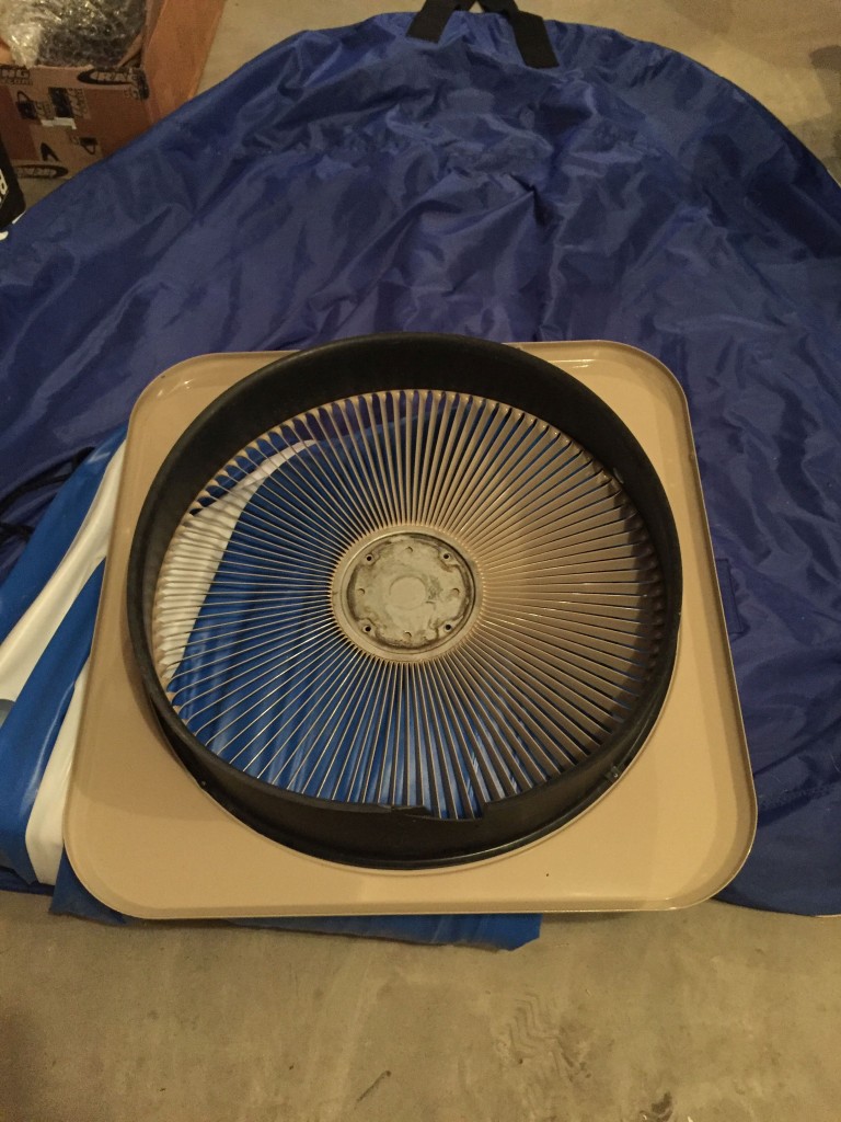 Old shroud and plate on new top panel