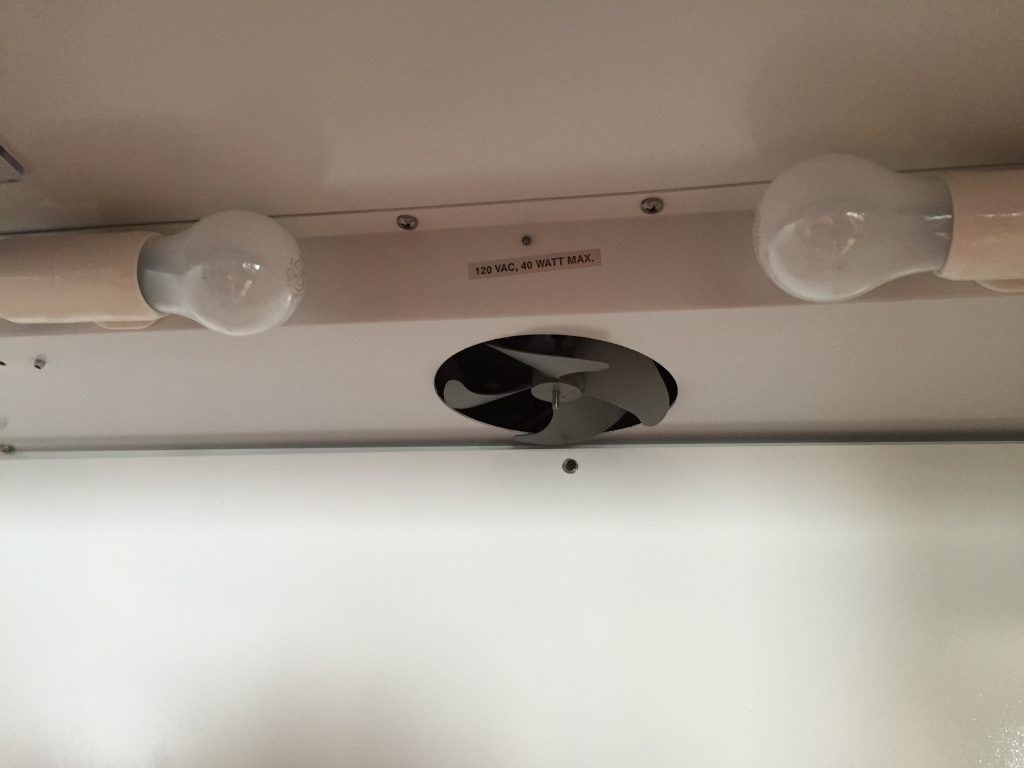 Incandescent 40W appliance bulbs in a Sub-Zero freezer