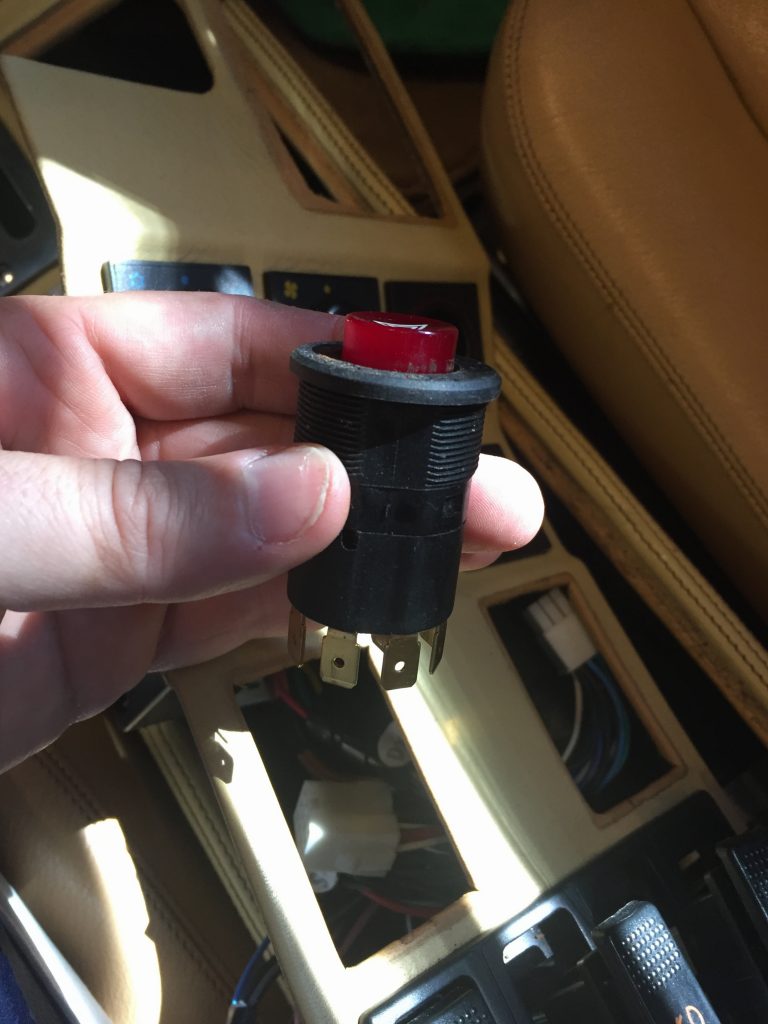 Ferrari 328 hazard switch removed