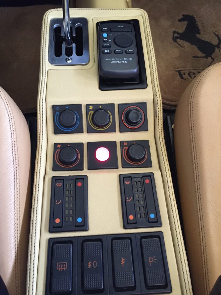 Final test of a working Ferrari 328 hazard switch