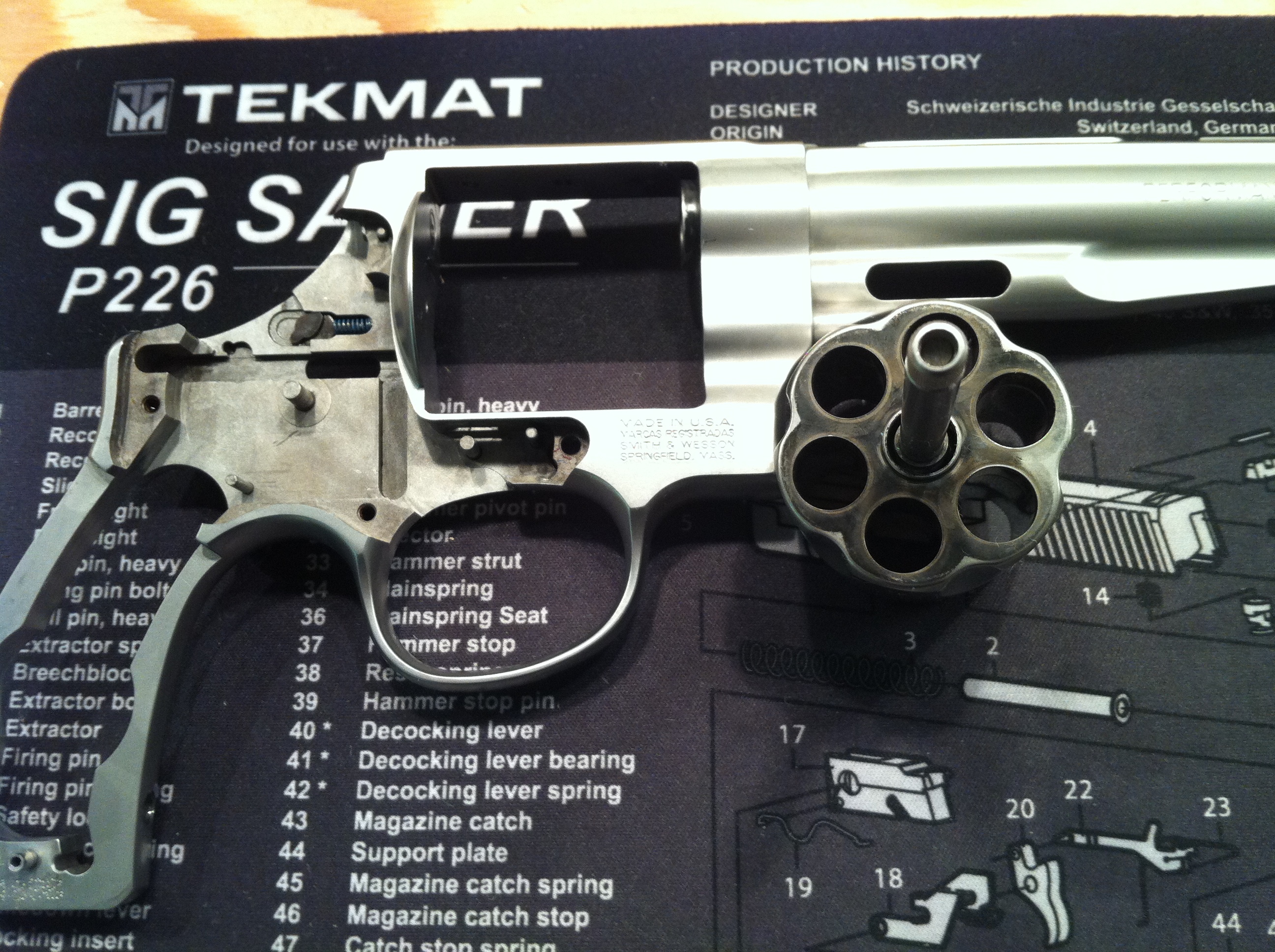 .44 Magnum cylinder face - before