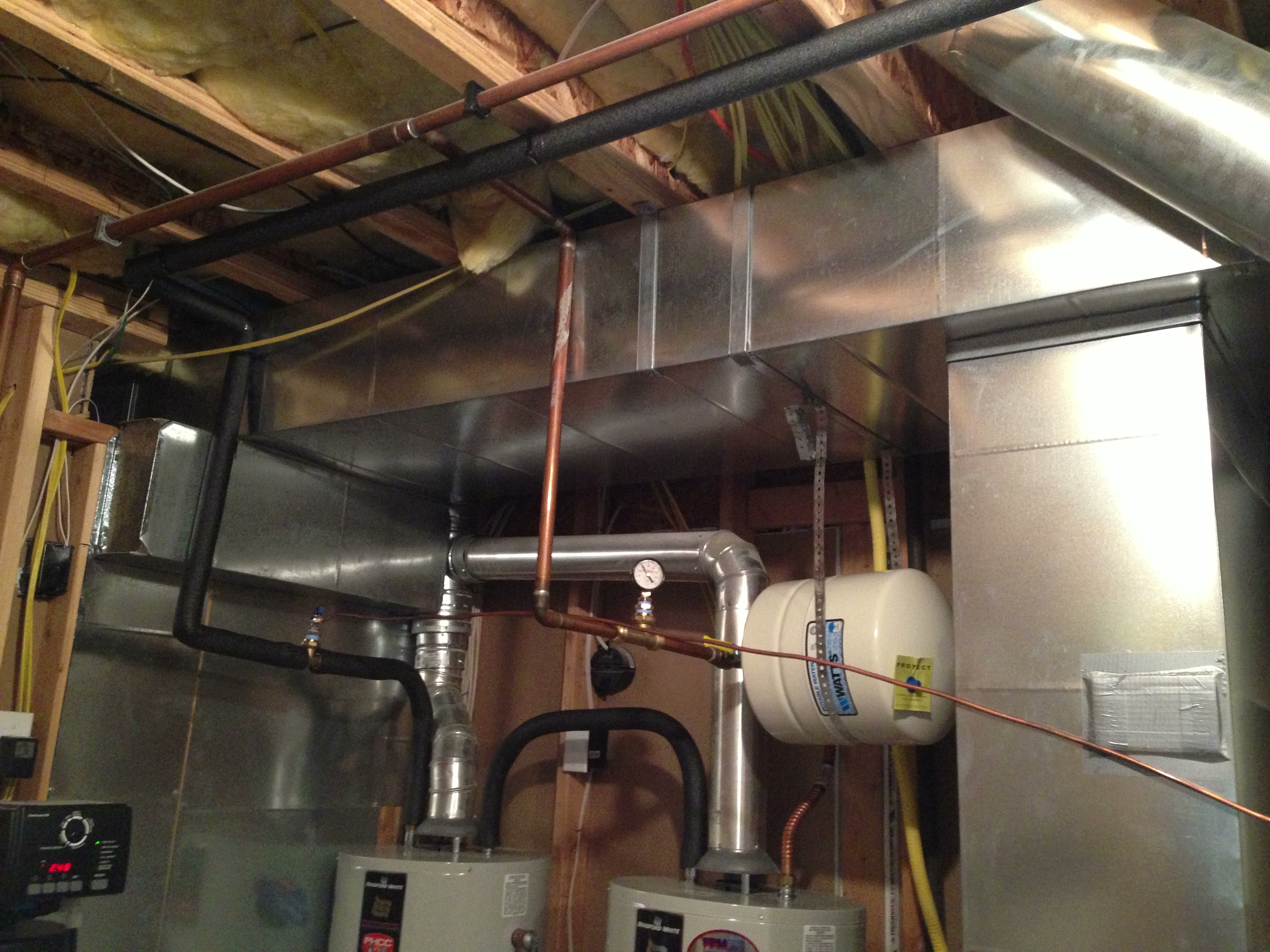 After installing insulating foam.