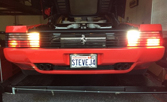 Reverse lights (top row) illuminated.